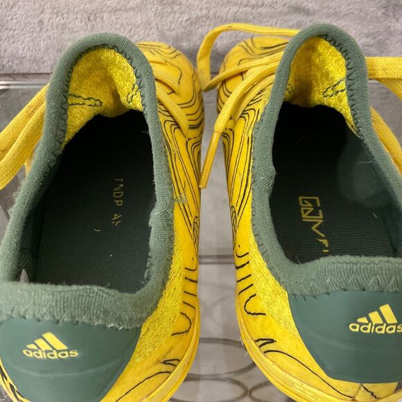 Adidas End Plastic Waste Indoor Soccer Shoes Kids Size 12K yellow - Picture 9 of 12